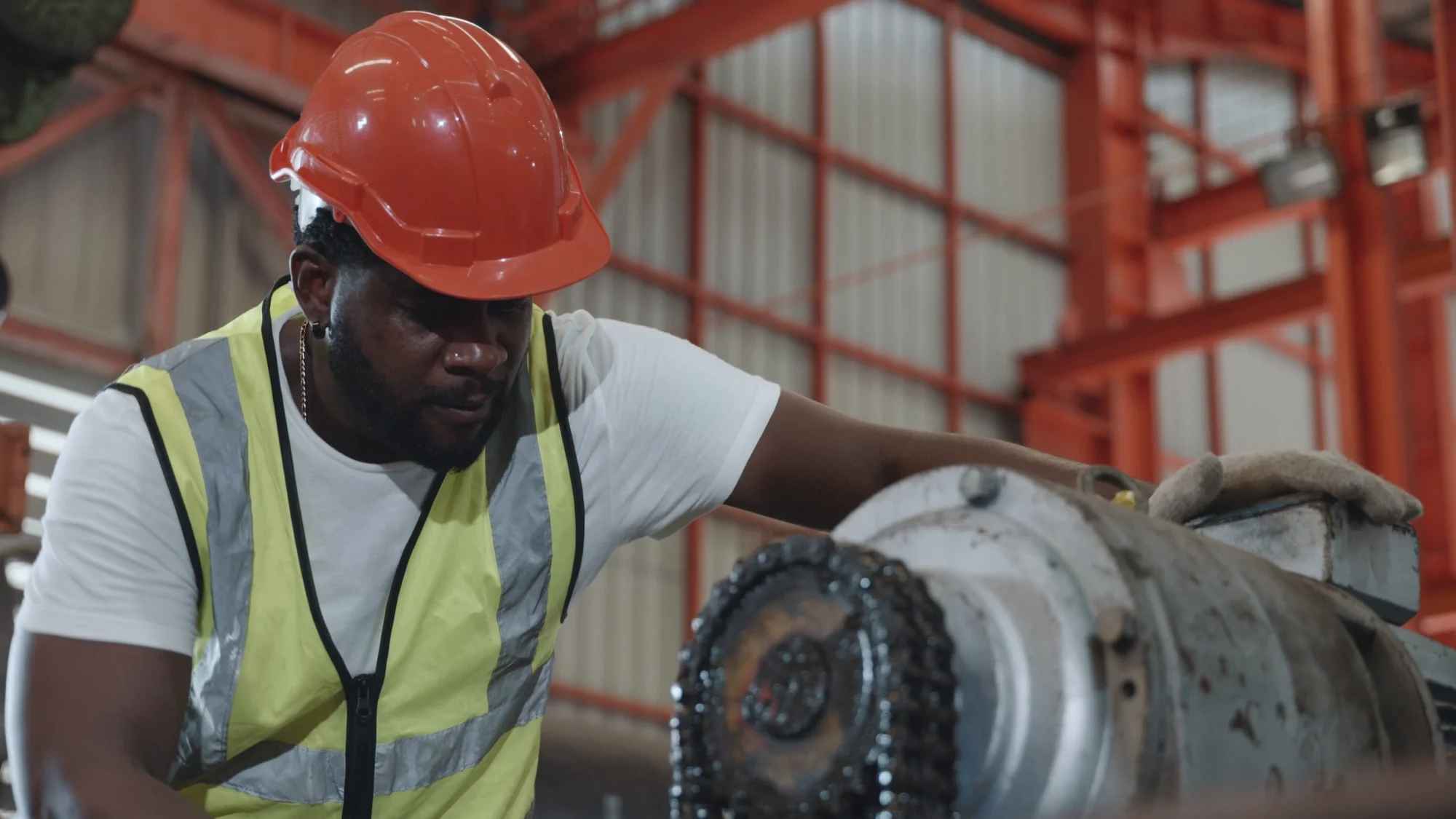 Professional contractor at work